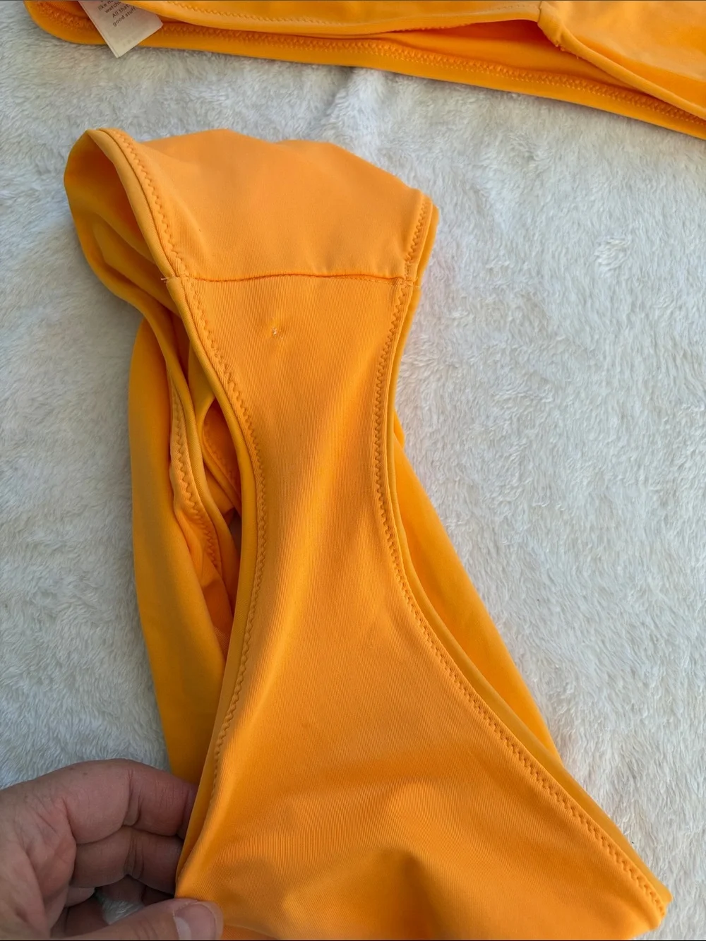 Aerie size large High-Waist Halter Bikini Set - Bright Orange